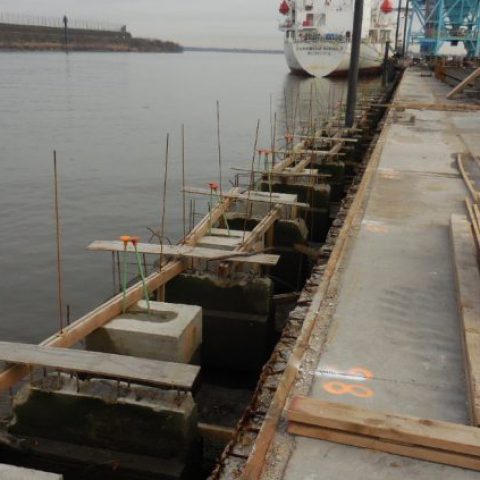 Formwork Design for the new 10 ft wide reinforced concrete crane rail beam at Port of Wilmington